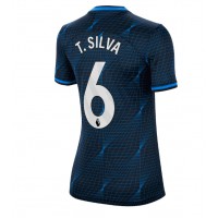 Camisa de Futebol Chelsea Thiago Silva #6 Equipamento Secundário Mulheres 2023-24 Manga Curta